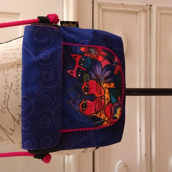 Laurel Burch cat motif cross body bag - Picture 1 of 5